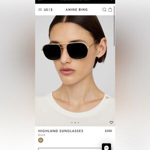NWOT Anine Bing Highland Sunglasses